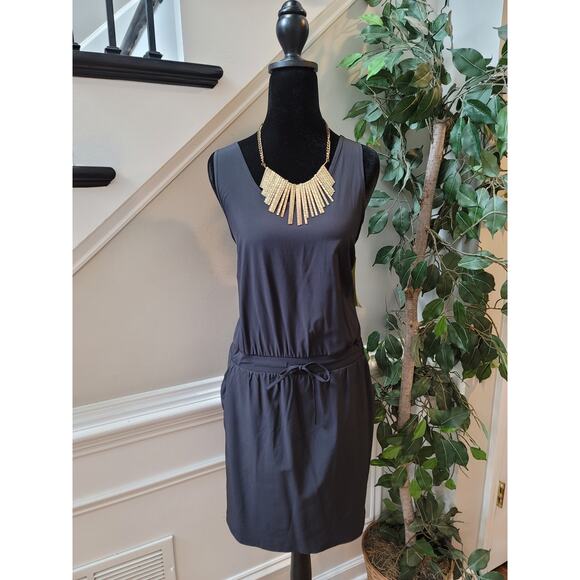 Aryn K Sleeveless Fit Flare Dress Women Medium Black Party Cocktail Formal - Picture 1 of 15